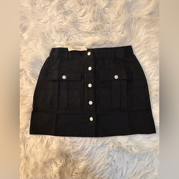 Hyfve black cargo mini skirt size: Large - Picture 1 of 4